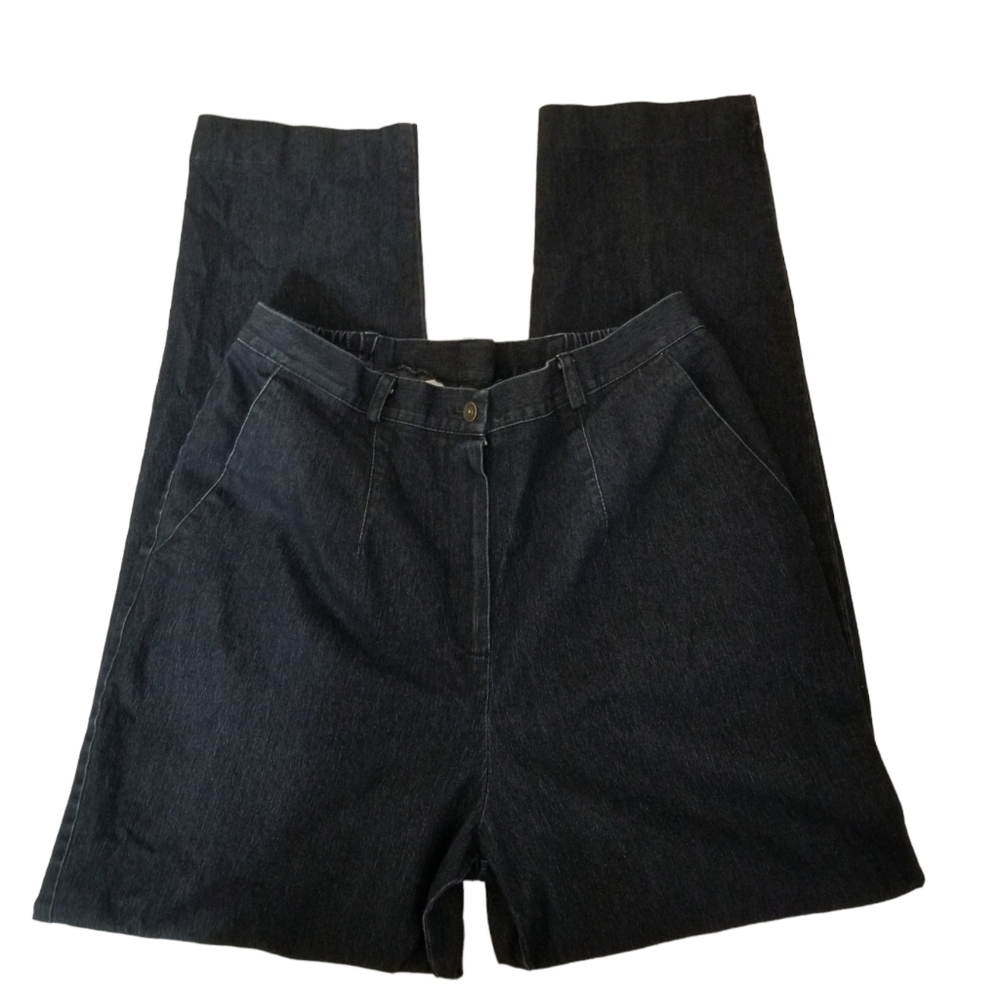 Classic Black Women's Pants By Soft Works In Plus Size 16